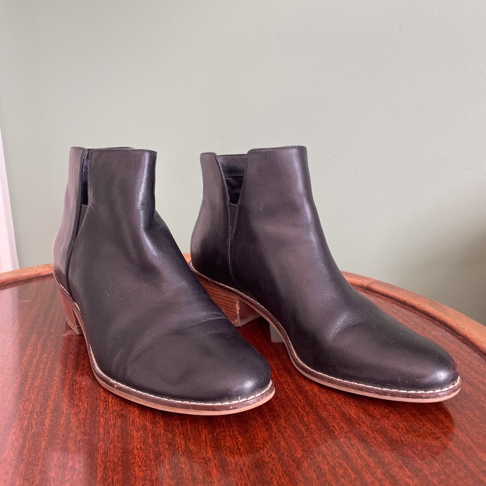 Cole Haan Black Leather Ankle Boots
